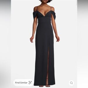 Sachin & Babi Brittany Gown In Navy Sz 4 NWT MSRP $298